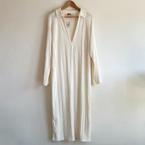 Free People Beach Aster Collar Tee Long Sleeve Dress